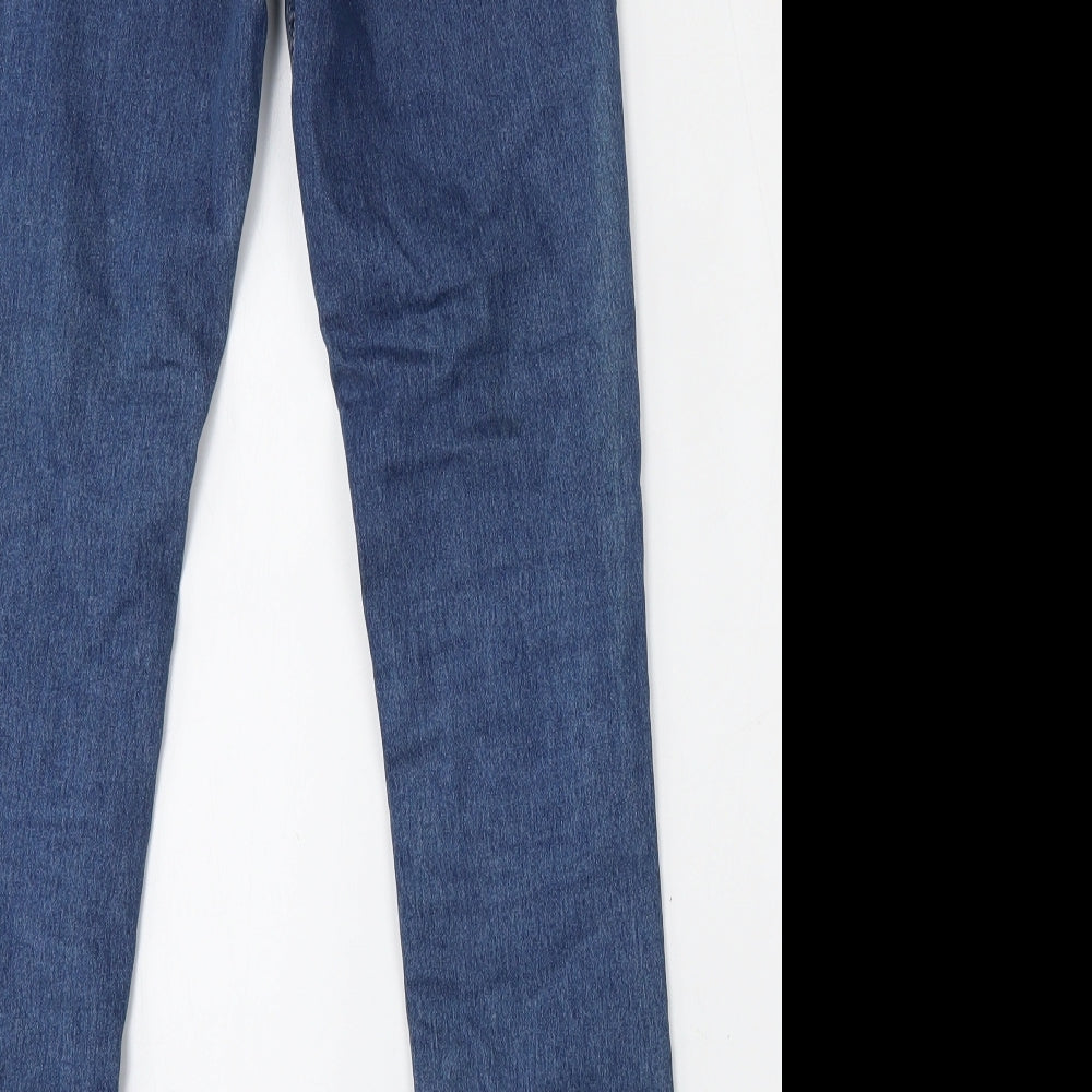&Denim Womens Blue  Cotton Skinny Jeans Size 26 L28 in Regular Button