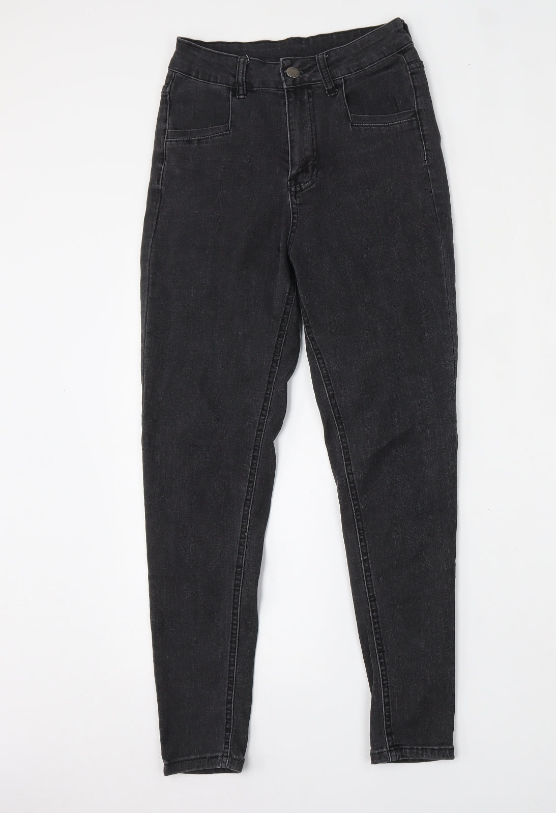 SheIn Womens Black  Cotton Skinny Jeans Size XS L25 in Regular Button