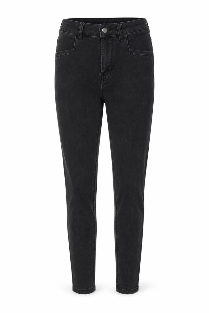 Front view of SHEIN women’s black cotton skinny jeans, size XS, 25-inch leg regular button