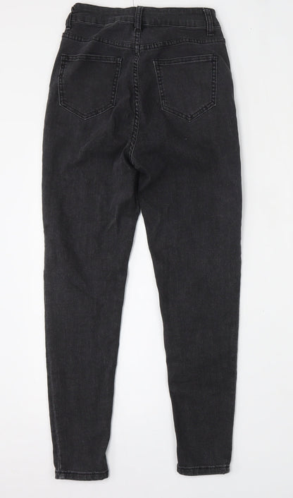 SheIn Womens Black  Cotton Skinny Jeans Size XS L25 in Regular Button