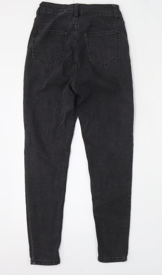 SheIn Womens Black  Cotton Skinny Jeans Size XS L25 in Regular Button