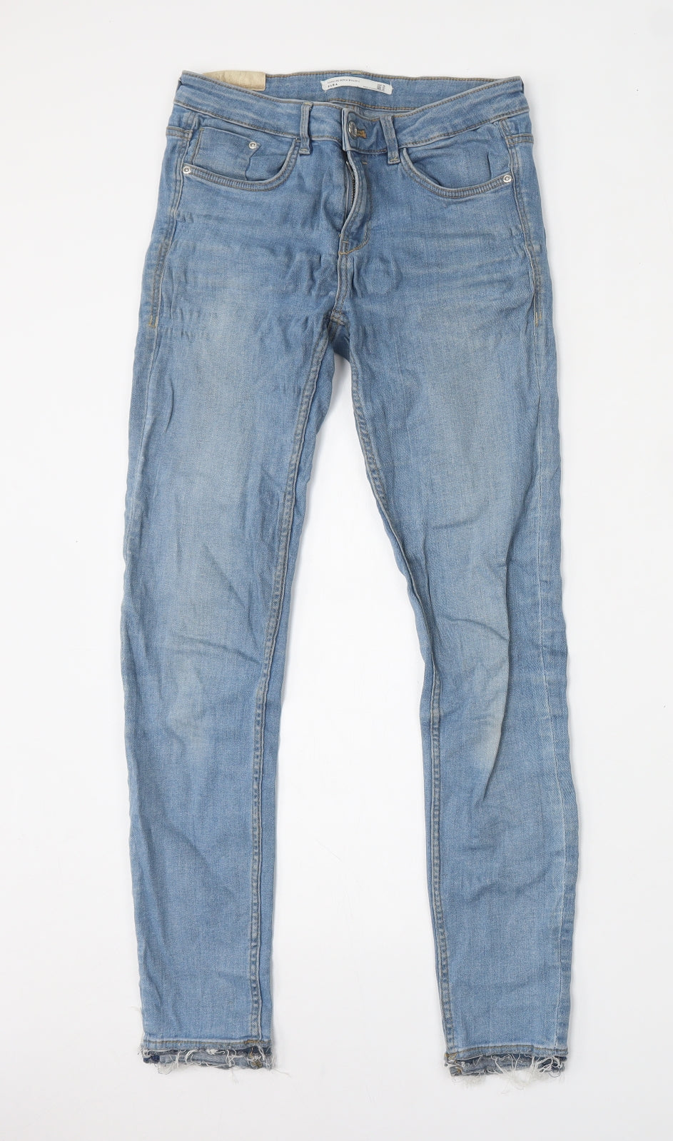 Zara Womens Blue  Polyester Skinny Jeans Size 26 L27 in Regular Button
