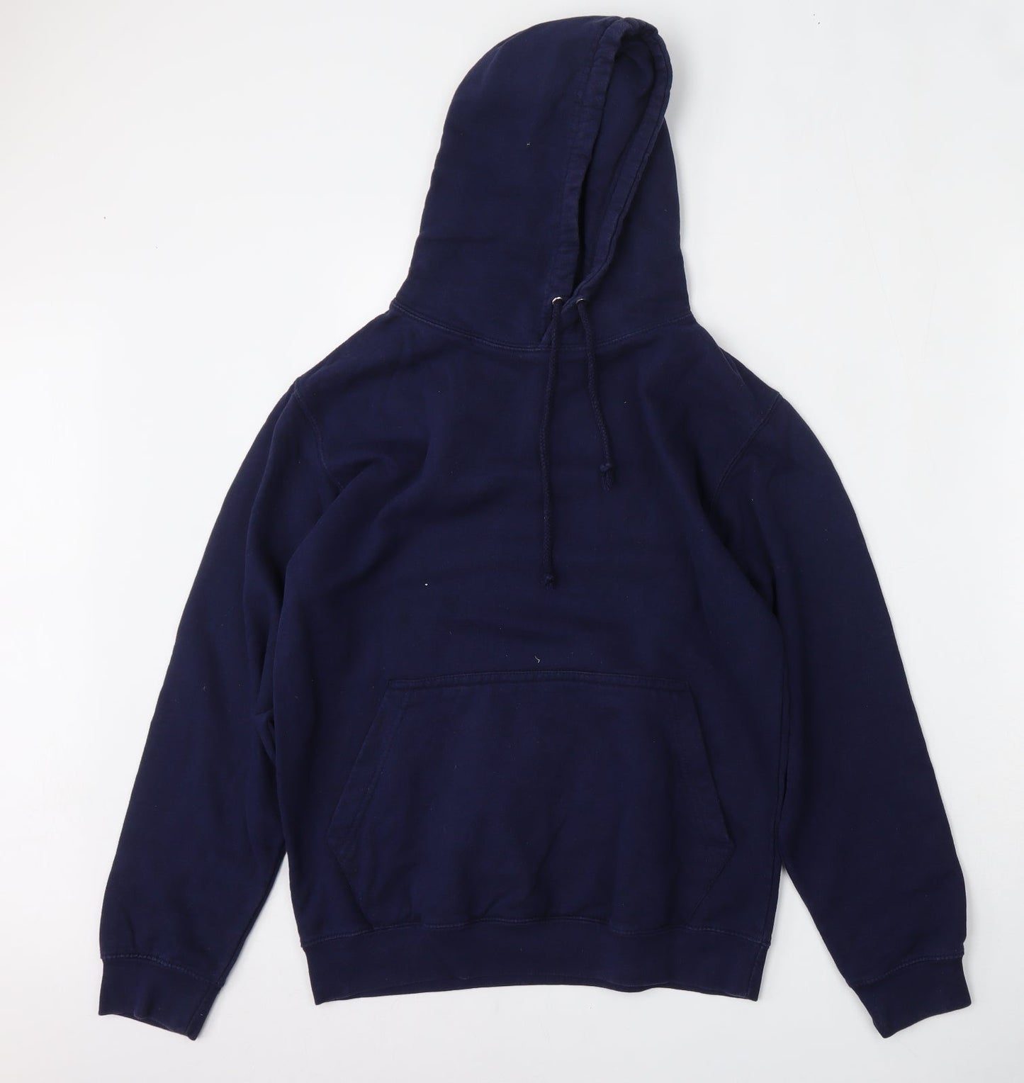 Awdis Womens Blue  Cotton Pullover Hoodie Size S  Tie