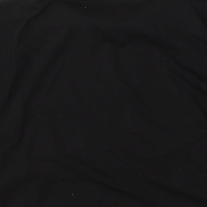 Womens UK Size M Preworn Black Basic Polo