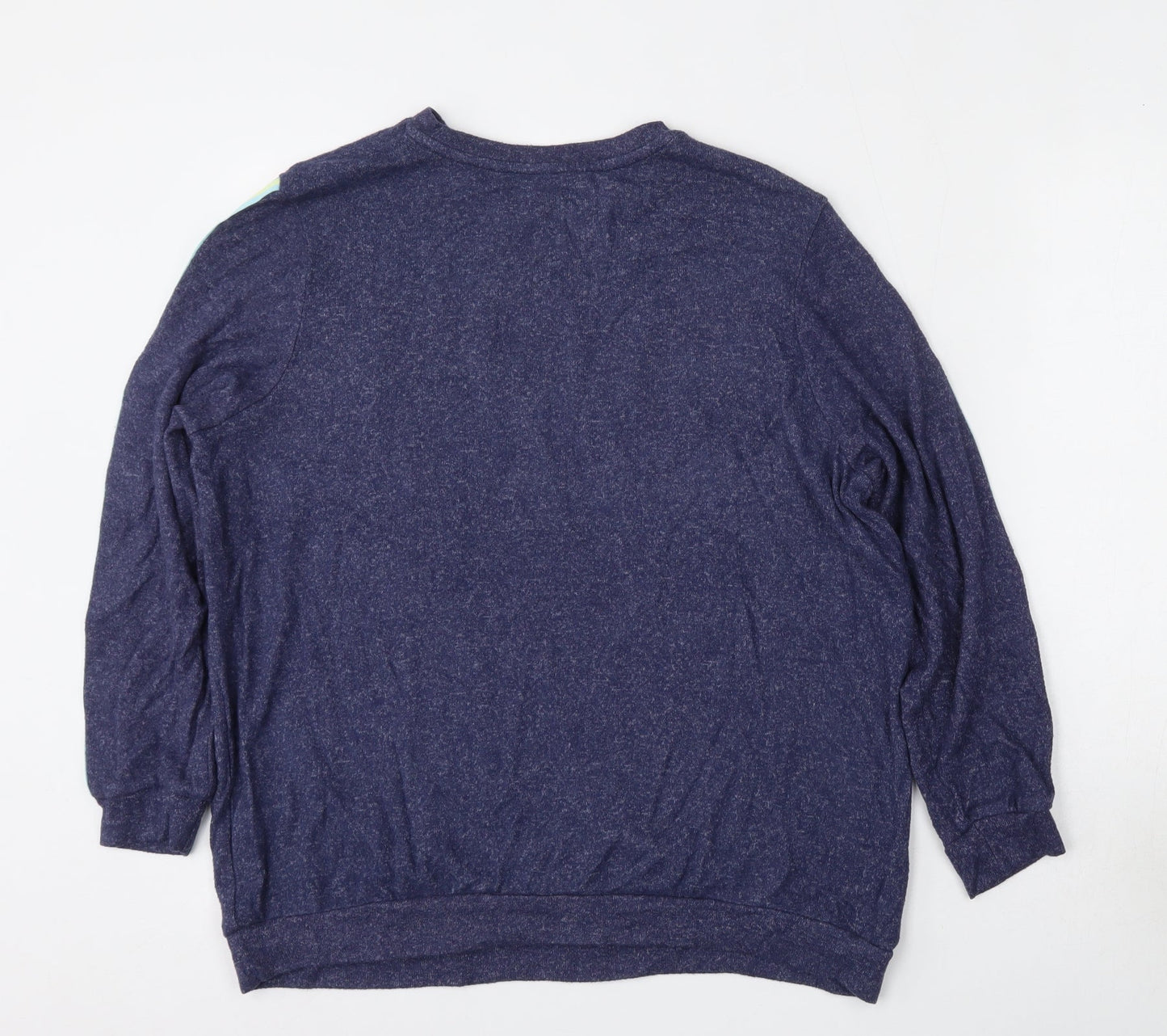 George Womens Blue Round Neck  Viscose Pullover Jumper Size 8