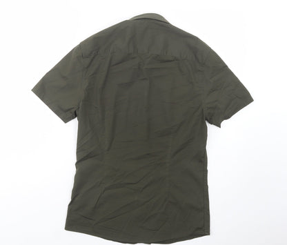 ASOS Mens Green  Cotton  Button-Up Size S Collared Button