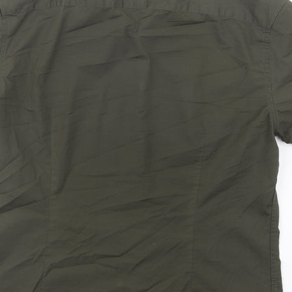 ASOS Mens Green  Cotton  Button-Up Size S Collared Button