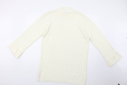 Womens UK Size M Boohoo Ivory Tunic Jumper