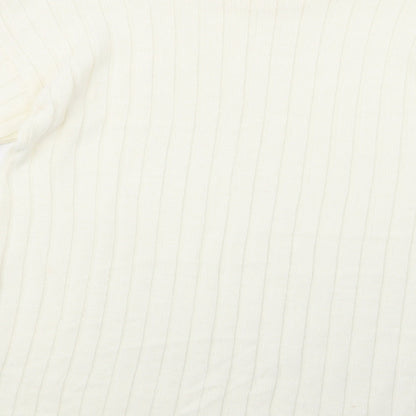 Womens UK Size M Boohoo Ivory Tunic Jumper