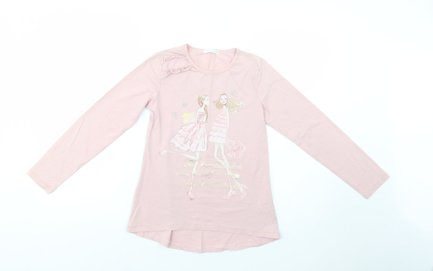 Love Gorgeous Girls Pink  Cotton Pullover T-Shirt Size 11-12 Years Crew Neck Pullover - Fashion Girls
