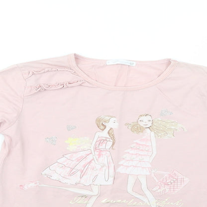 Love Gorgeous Girls Pink  Cotton Pullover T-Shirt Size 11-12 Years Crew Neck Pullover - Fashion Girls