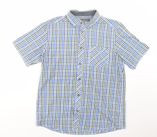 Mens UK Size M Originals Blue  Button-Up Short Sleeve Casual Shirt