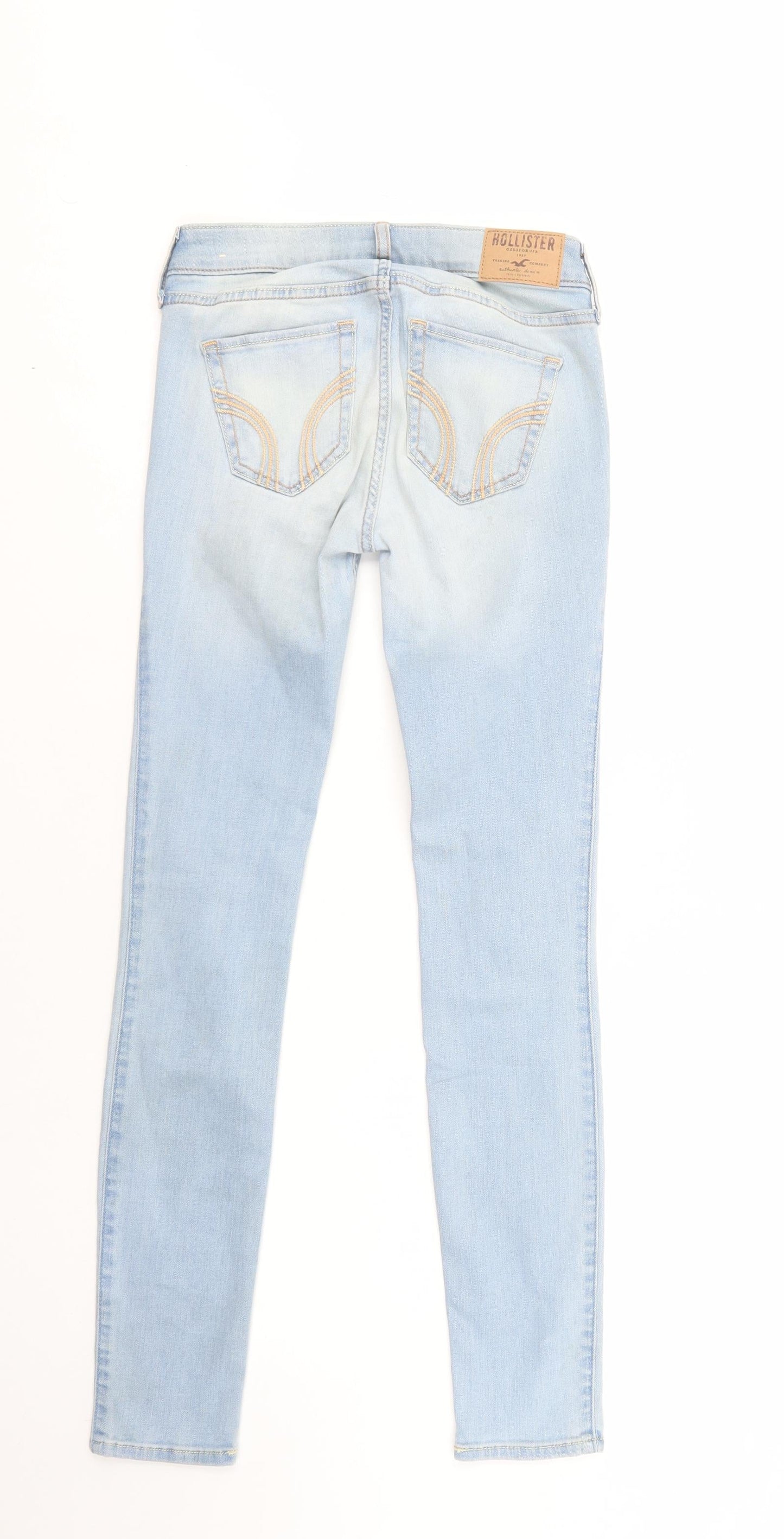 Hollister Womens Blue  Cotton Skinny Jeans Size XS L28 in Regular Button