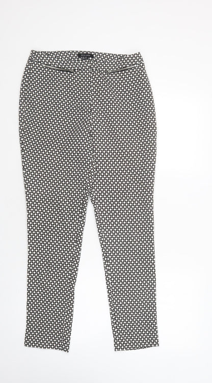 Womens UK Size 10 New Look Regular Fit Dress Pants Black Trousers