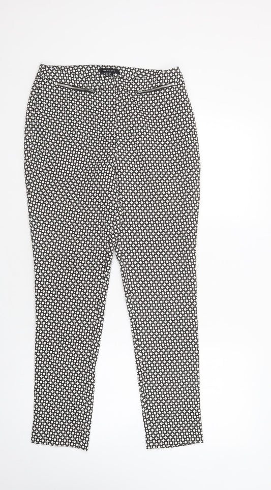 Womens UK Size 10 New Look Regular Fit Dress Pants Black Trousers