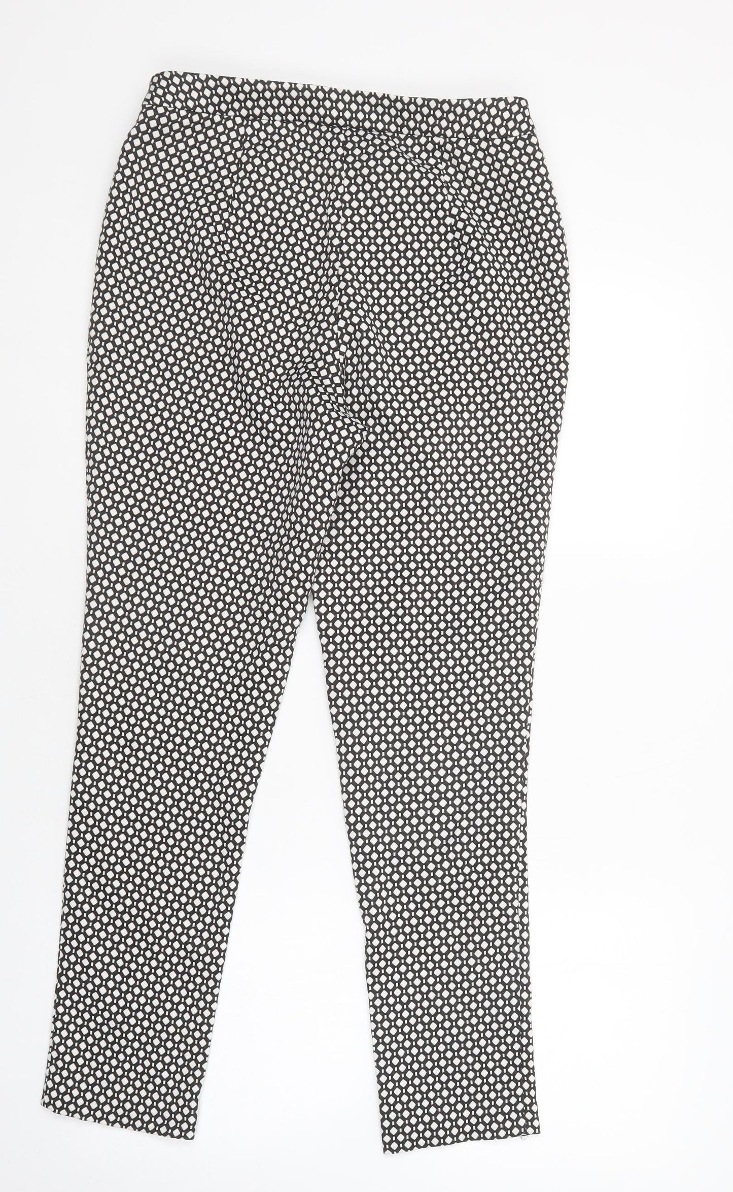 Womens UK Size 10 New Look Regular Fit Dress Pants Black Trousers