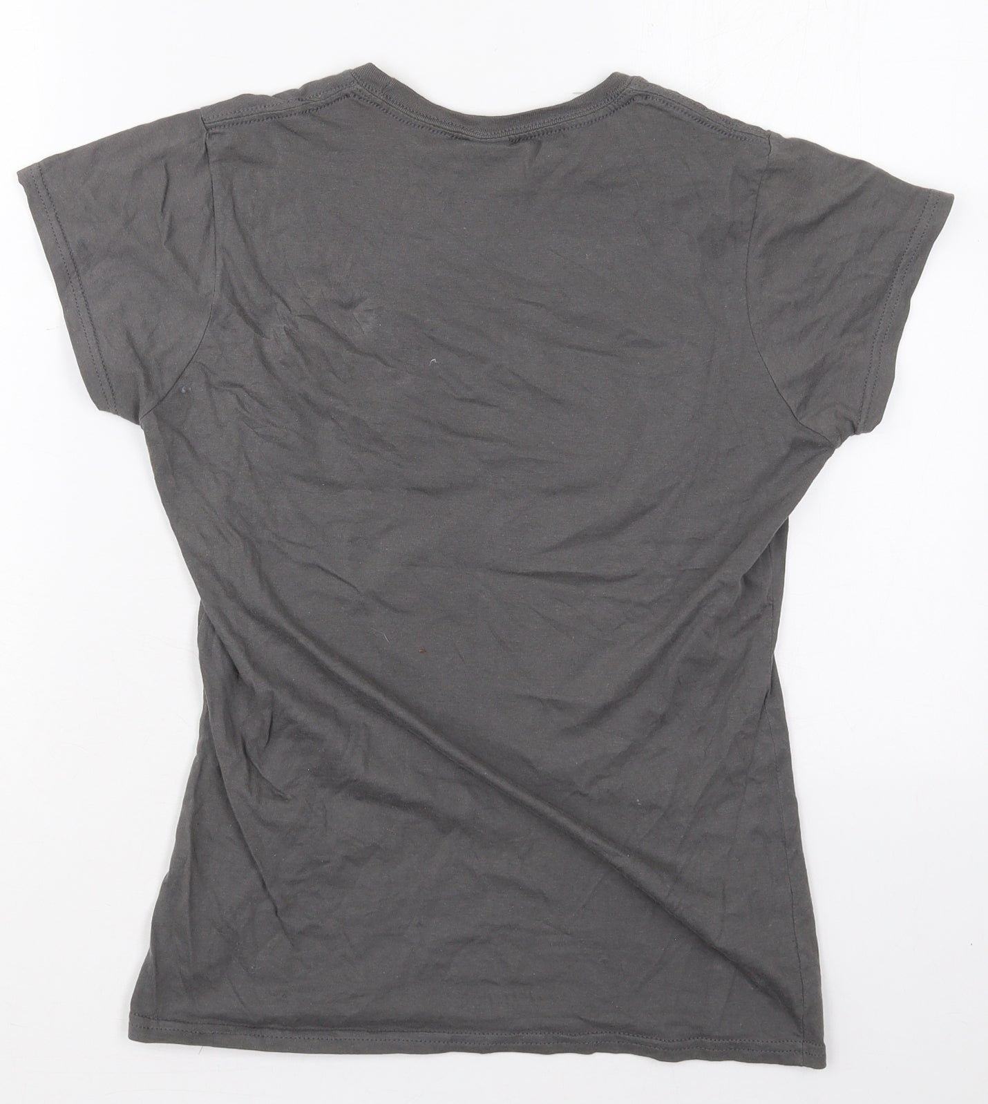Womens UK Size M Gildan Grey Basic T-Shirt