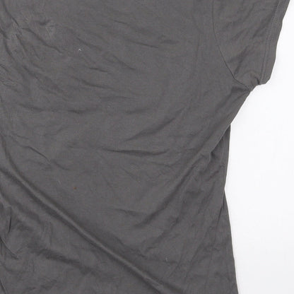 Womens UK Size M Gildan Grey Basic T-Shirt