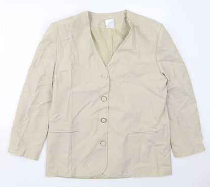 Clover Collection Womens Beige   Jacket  Size 20  Button
