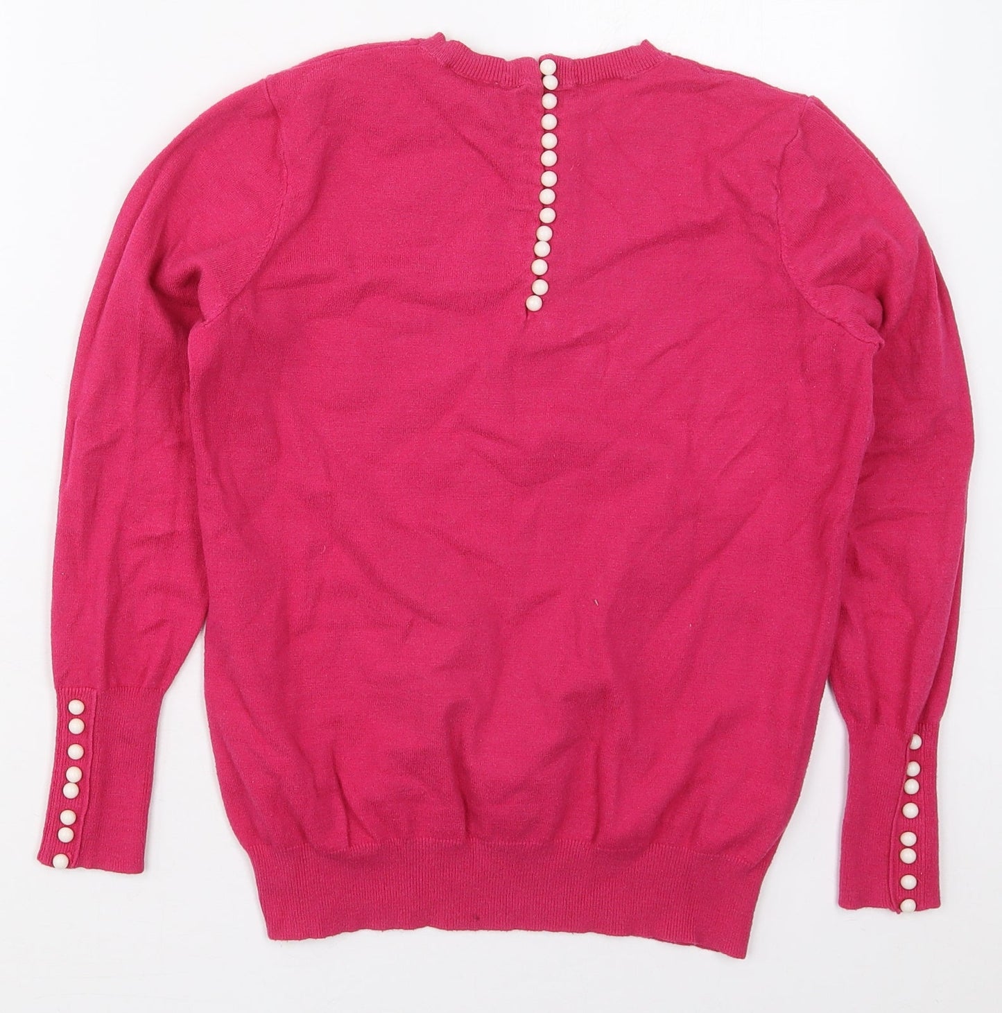 Womens UK Size M Savoir Pink Pullover Jumper