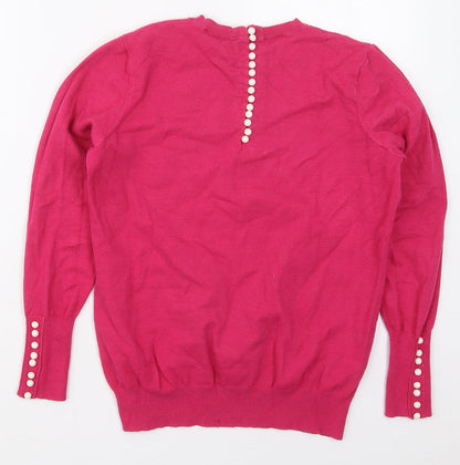 Womens UK Size M Savoir Pink Pullover Jumper