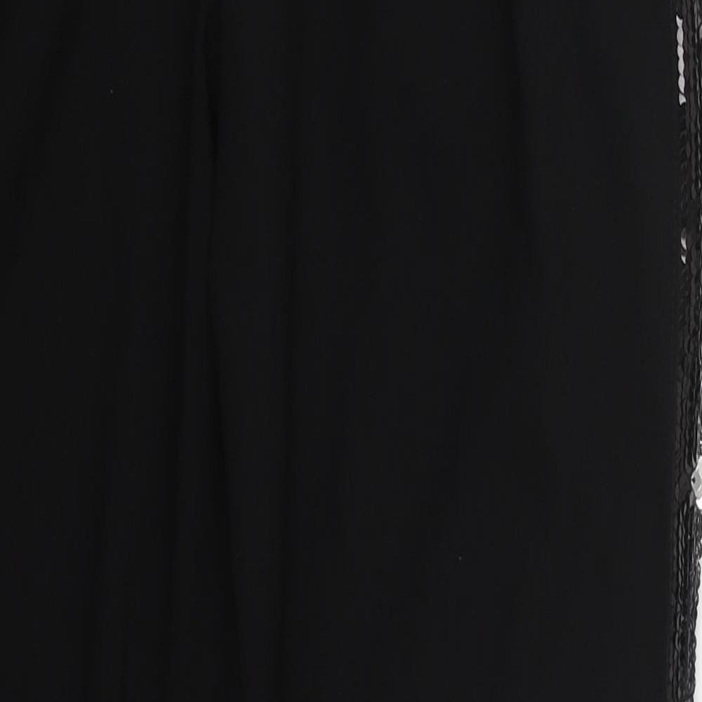Cotton Brothers Womens Black  Polyester Trousers  Size S L28 in Regular Drawstring