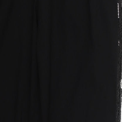 Cotton Brothers Womens Black  Polyester Trousers  Size S L28 in Regular Drawstring