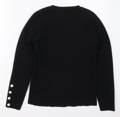 Womens UK Size M Savior Black Pullover Jumper