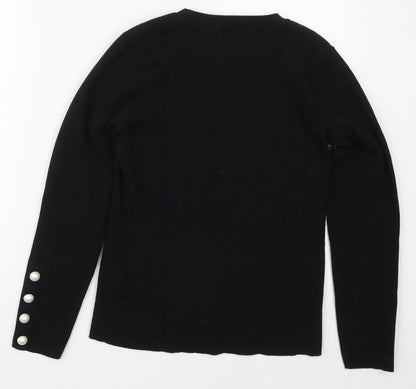 Womens UK Size M Savior Black Pullover Jumper