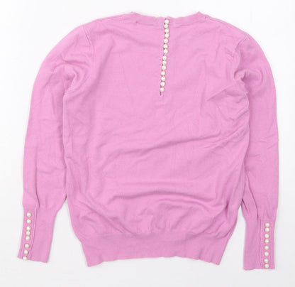 Womens UK Size M Savior Pink Pullover Jumper