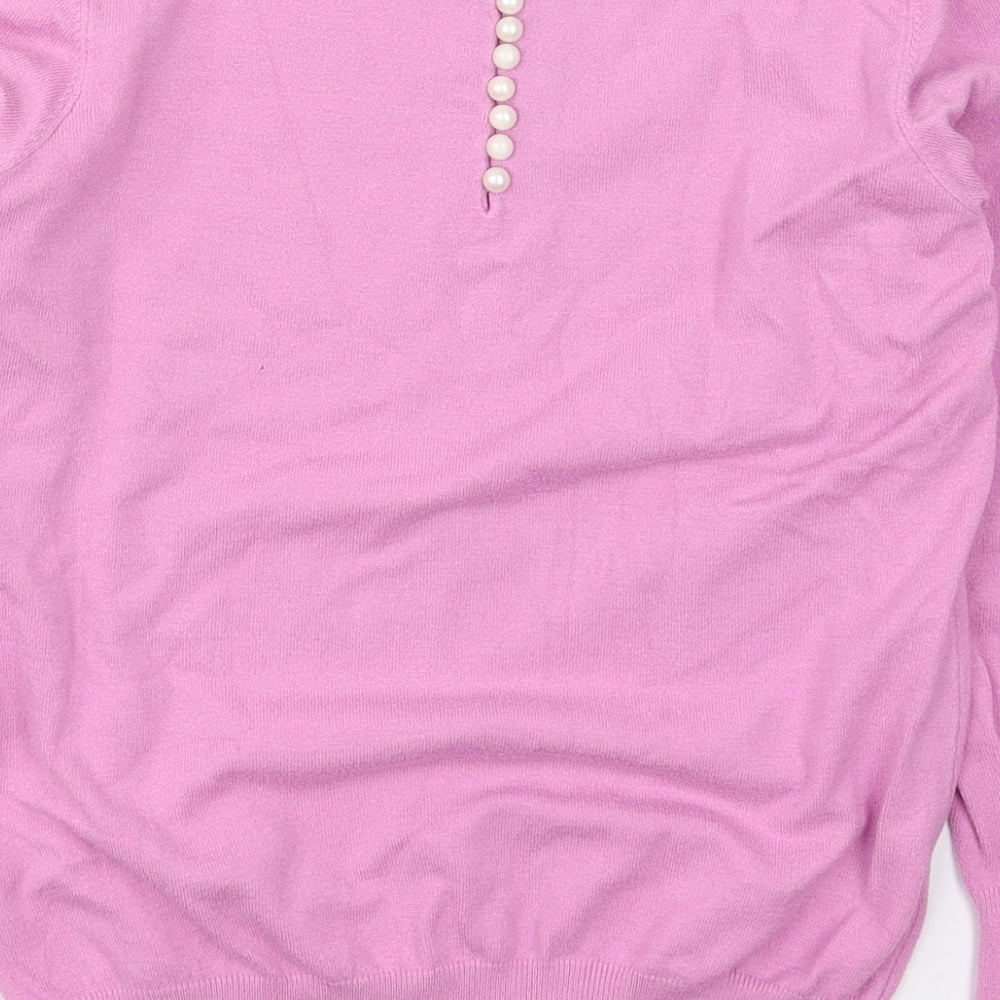 Womens UK Size M Savior Pink Pullover Jumper