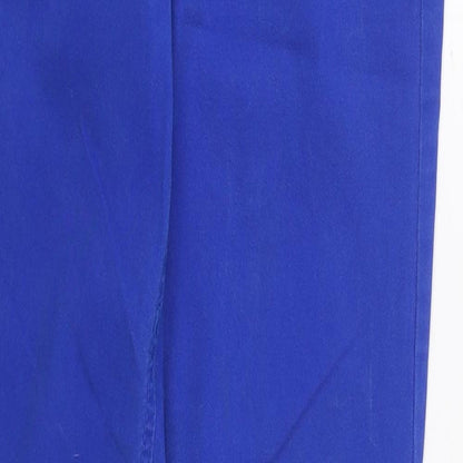 H&M Womens Blue  Cotton Skinny Jeans Size 10 L31 in Regular Button