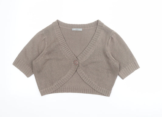 Womens UK Size 14 Marks and Spencer Brown Cardigan Jumper