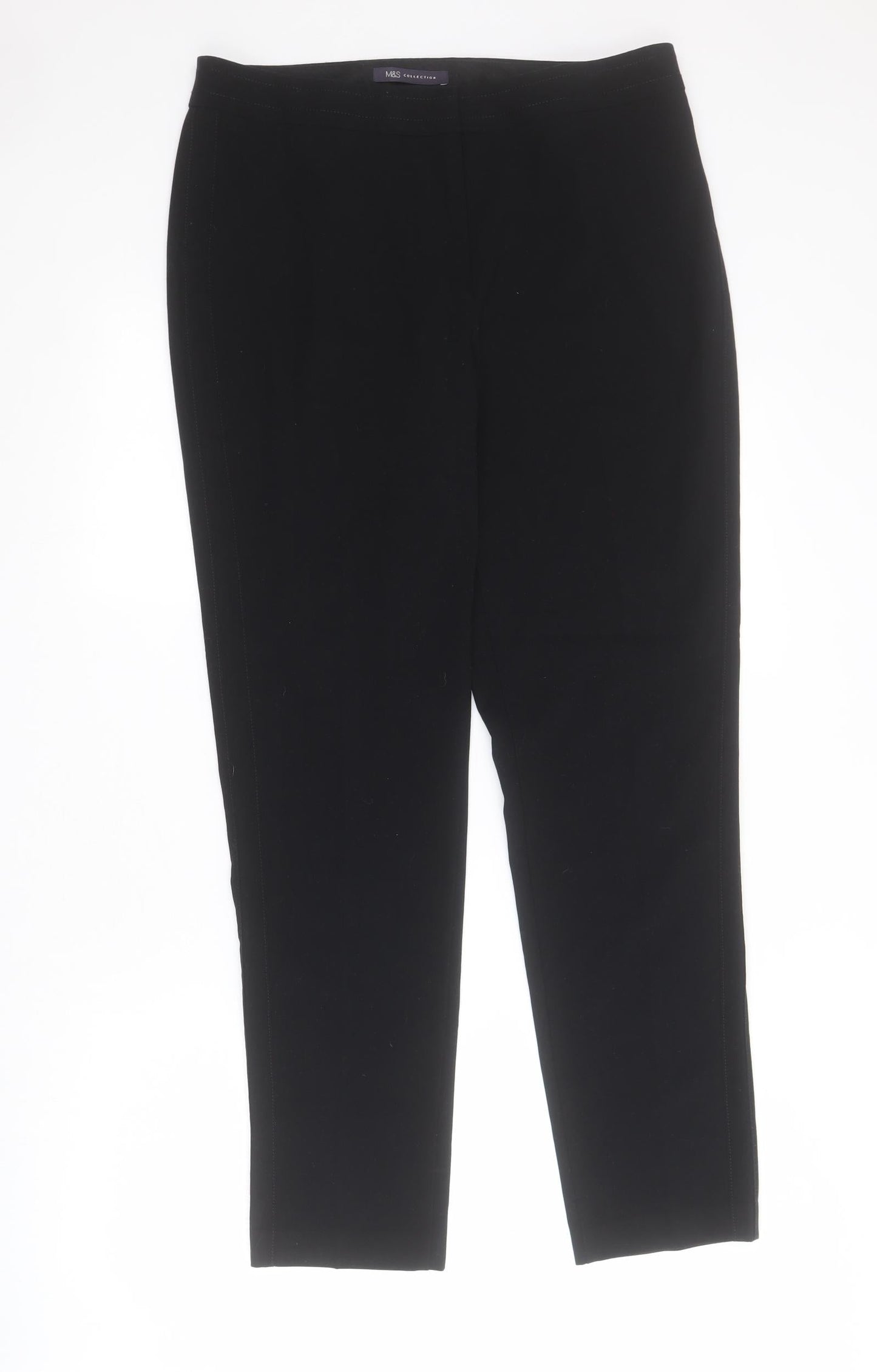 Womens UK Size 12 Marks and Spencer Regular Fit  Black Trousers