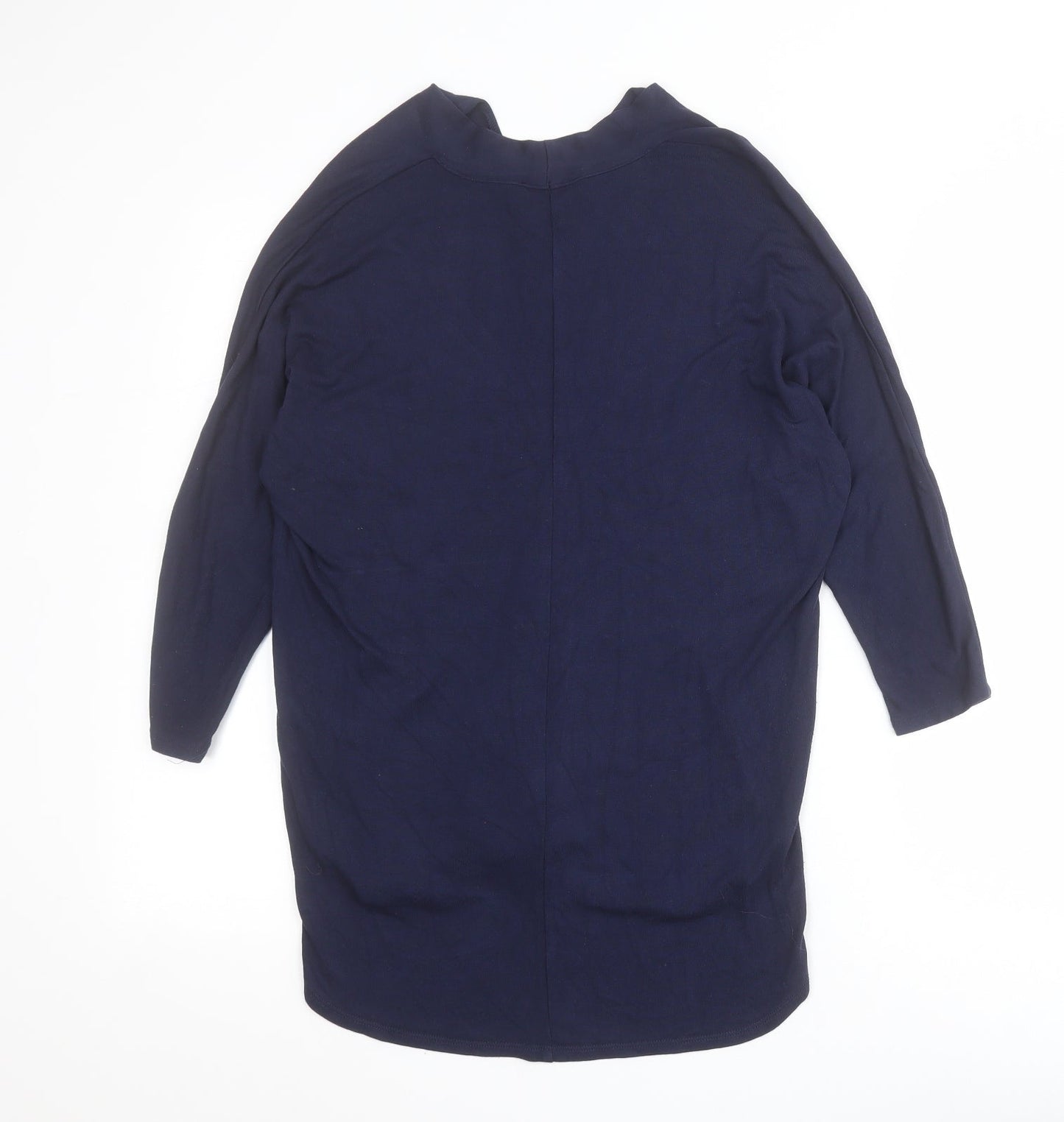 Gallery Womens Blue V-Neck  Viscose Pullover Jumper Size XS