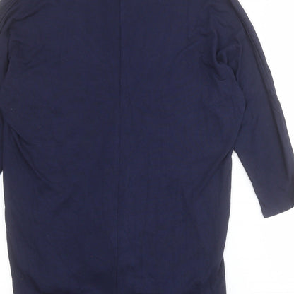 Gallery Womens Blue V-Neck  Viscose Pullover Jumper Size XS