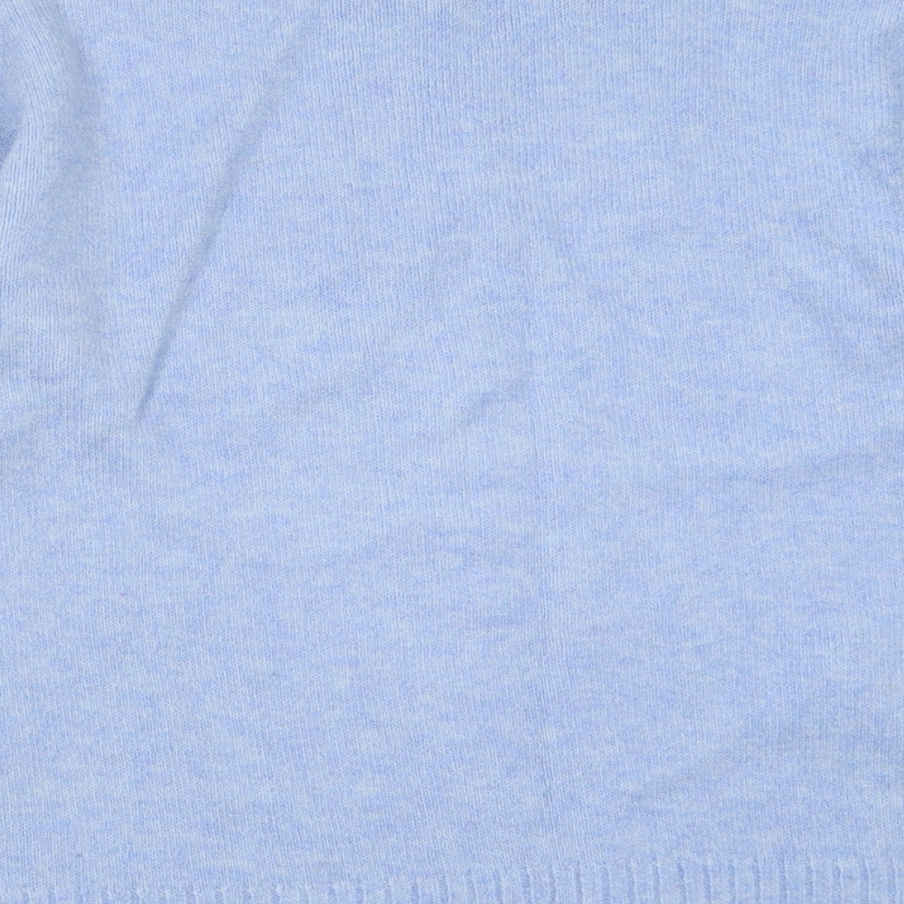 Marks and Spencer Womens Blue Crew Neck  Acrylic Pullover Jumper Size M