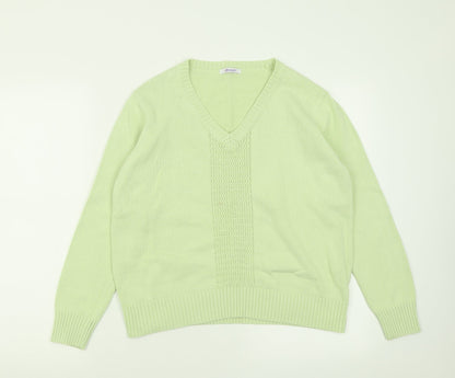Womens UK Size 14 Damart Green Pullover Jumper
