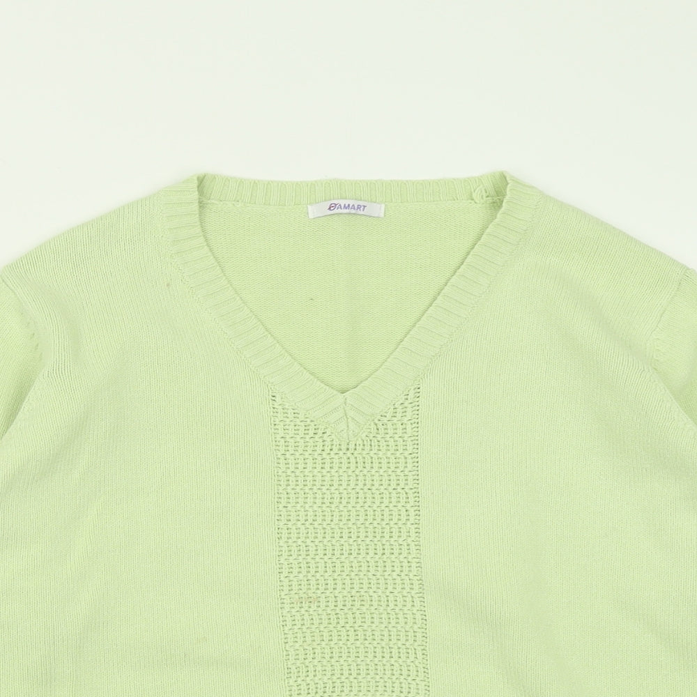 Womens UK Size 14 Damart Green Pullover Jumper