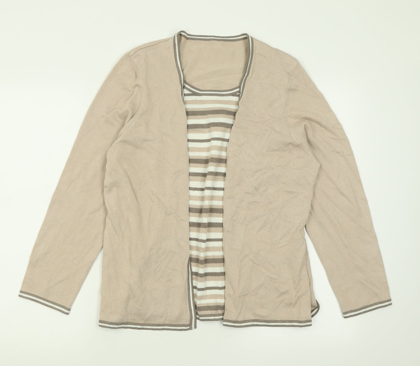 Womens UK Size 16 Preworn Beige Pullover Jumper