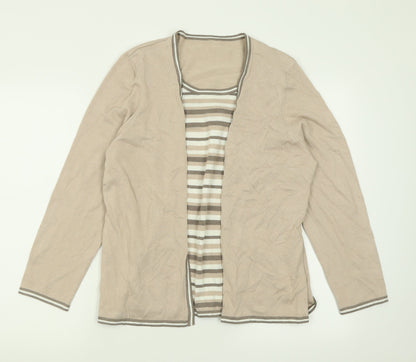 Womens UK Size 16 Preworn Beige Pullover Jumper