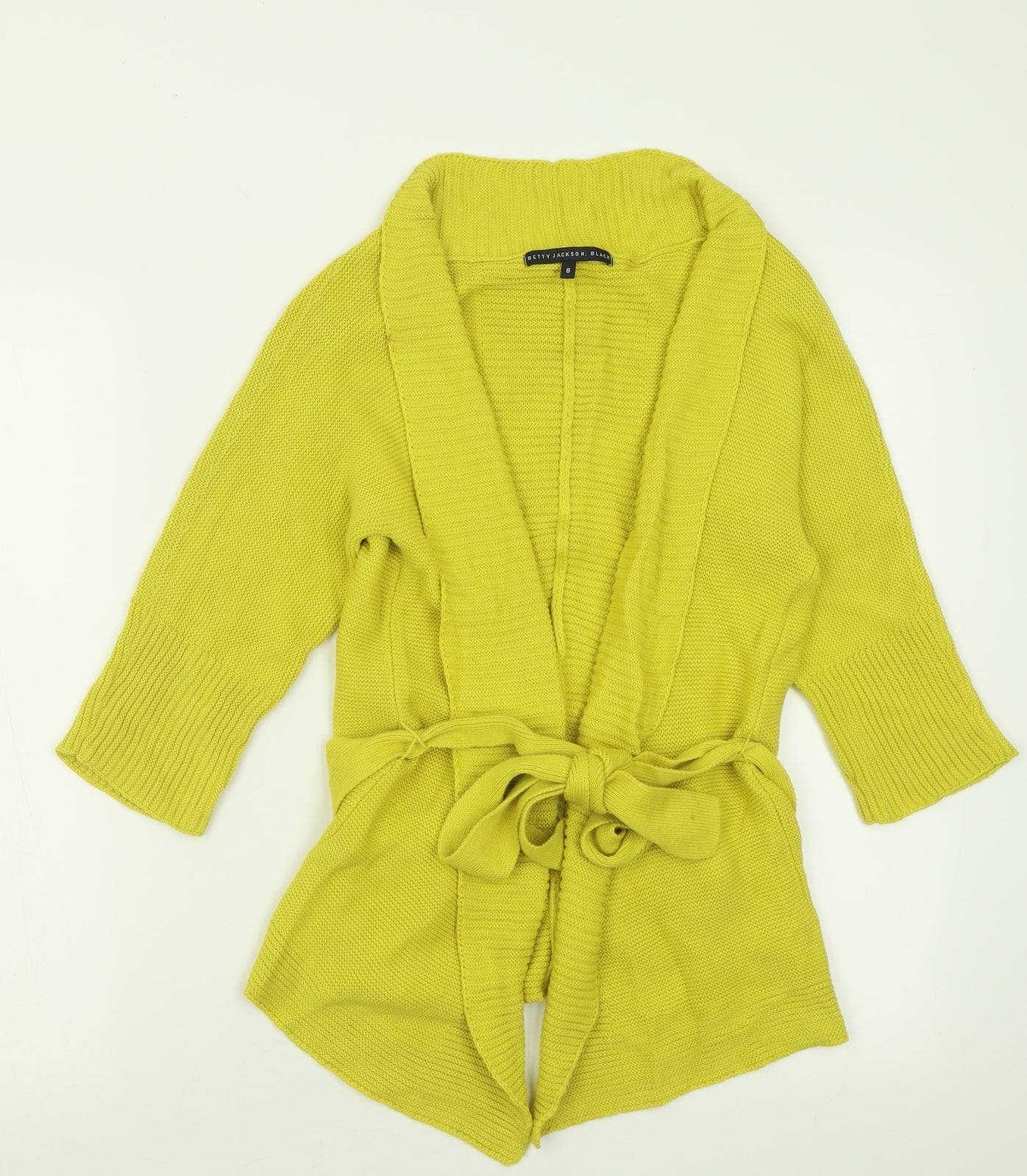 Womens UK Size 8 Debenhams Yellow Cardigan Jumper