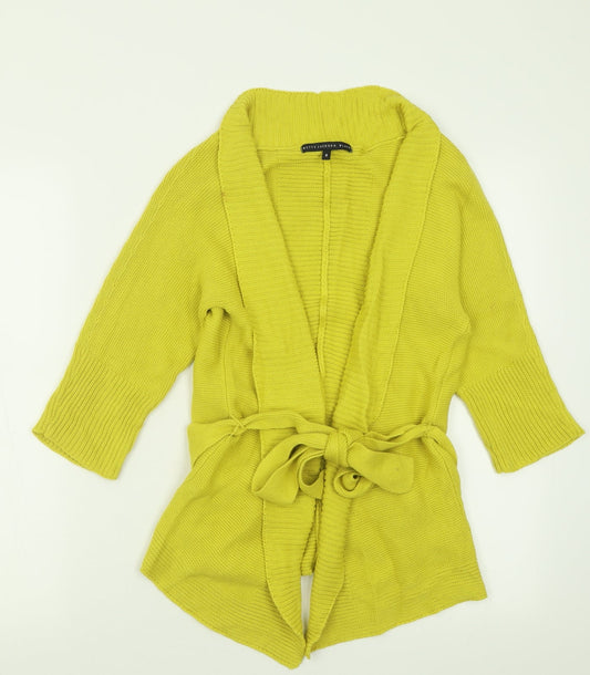 Womens UK Size 8 Debenhams Yellow Cardigan Jumper