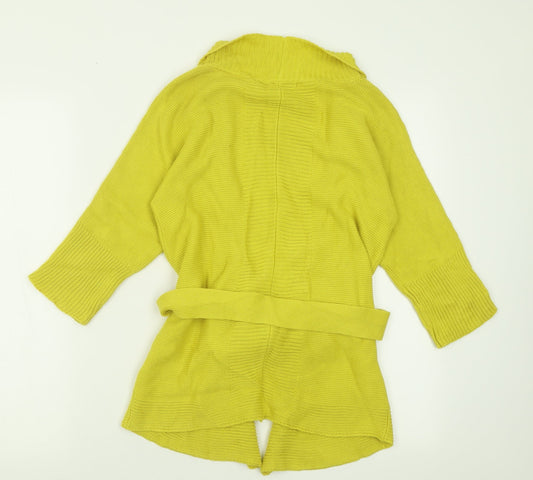 Womens UK Size 8 Debenhams Yellow Cardigan Jumper
