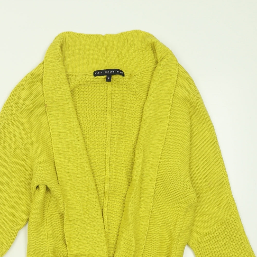 Womens UK Size 8 Debenhams Yellow Cardigan Jumper