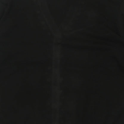 Wishwood Womens Black V-Neck  Polyester Cardigan Jumper Size M