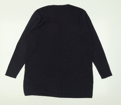 Joie De Vivre Womens Blue Crew Neck  Acrylic Pullover Jumper Size M