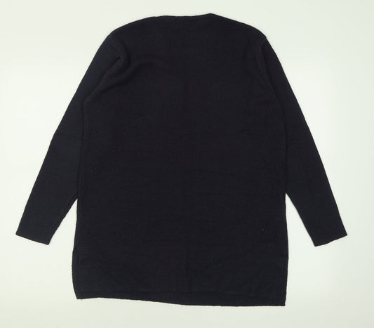 Joie De Vivre Womens Blue Crew Neck  Acrylic Pullover Jumper Size M