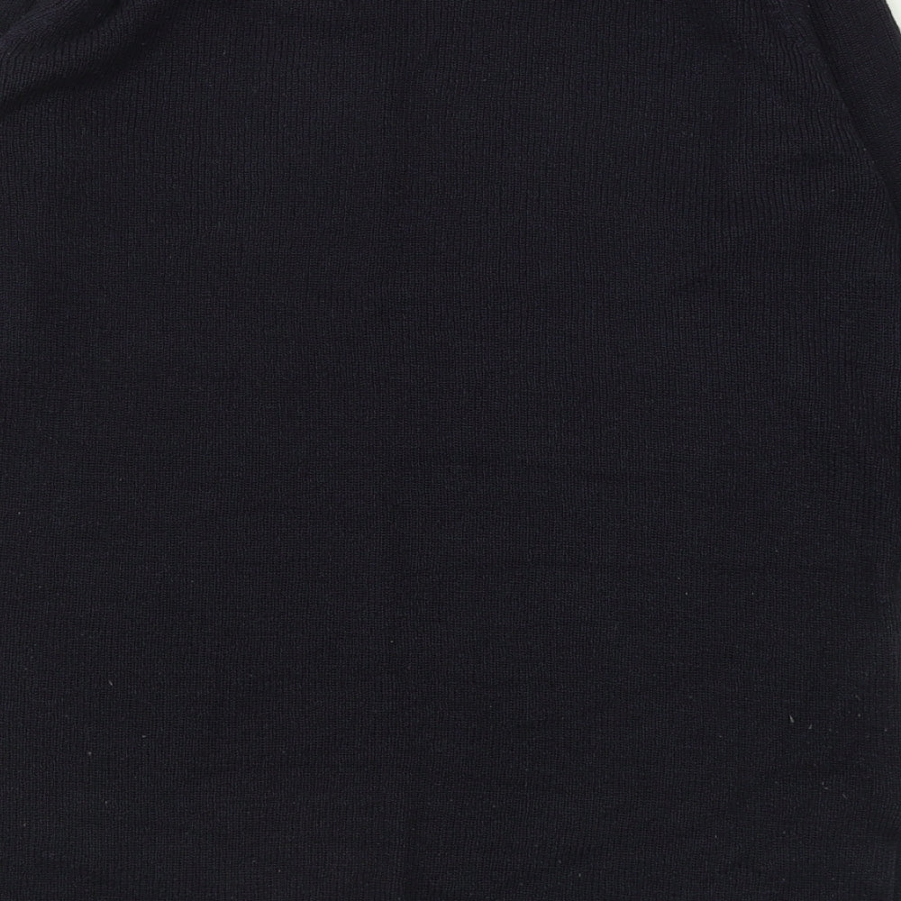 Joie De Vivre Womens Blue Crew Neck  Acrylic Pullover Jumper Size M
