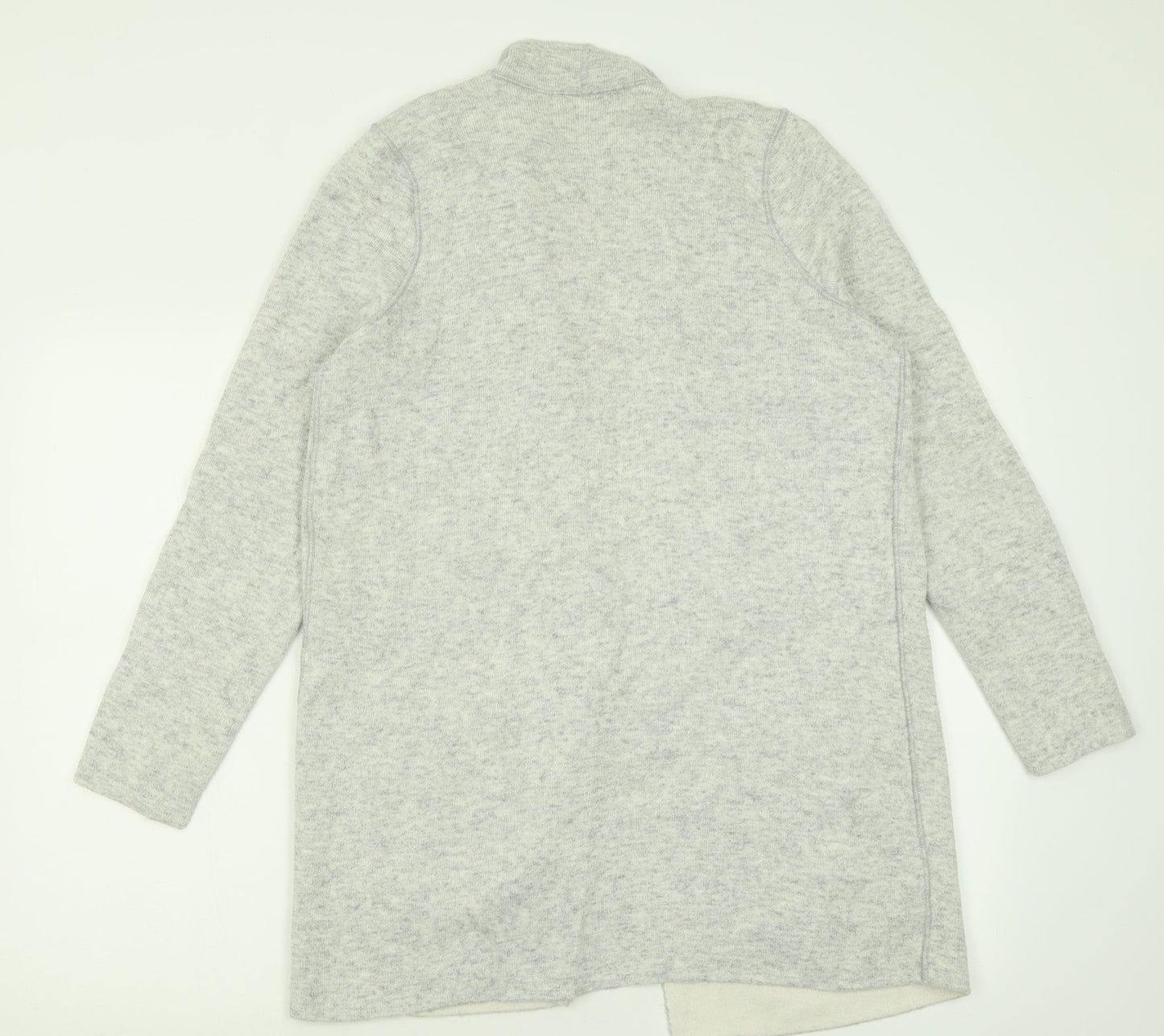 LOFT Womens Grey V-Neck  Acrylic Cardigan Jumper Size M